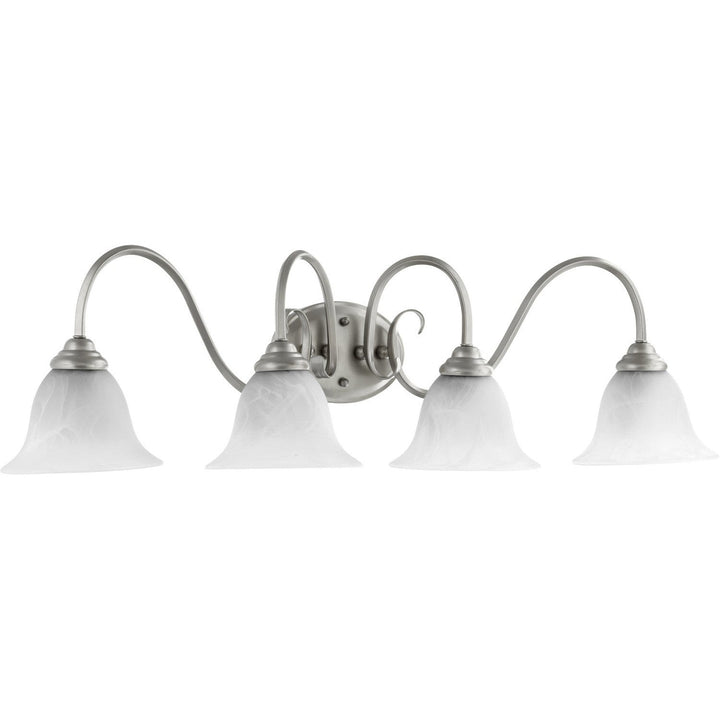 Quorum Spencer 5110-4-64 Bath Vanity Light 34 in. wide - Classic Nickel