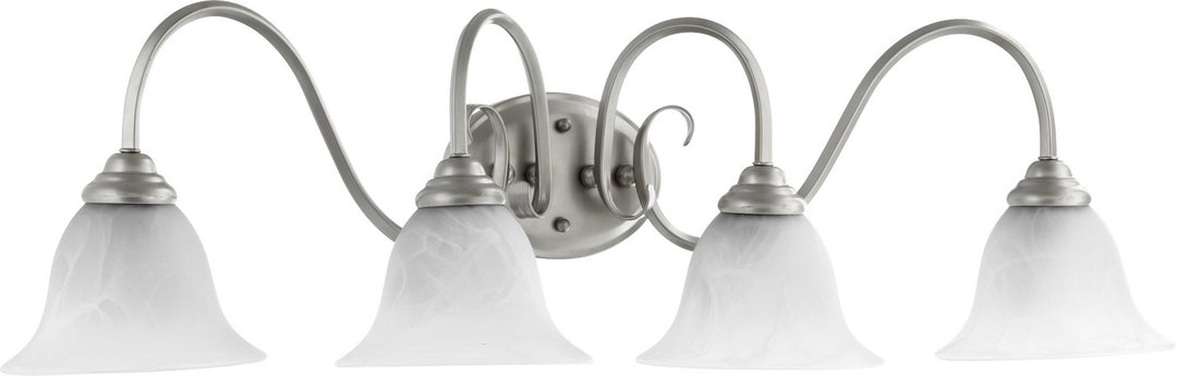 Quorum Spencer 5110-4-64 Bath Vanity Light 34 in. wide - Classic Nickel