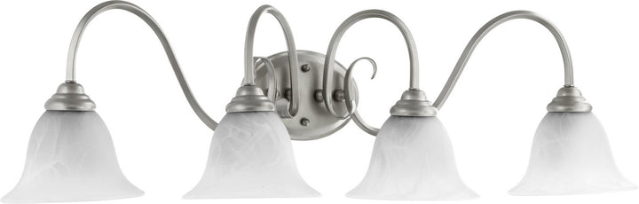 Quorum Spencer 5110-4-64 Bath Vanity Light 34 in. wide - Classic Nickel