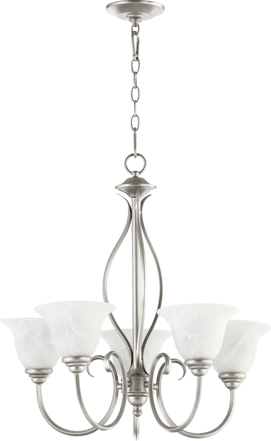 Quorum Spencer 6010-5-64 Chandelier Light - Classic Nickel