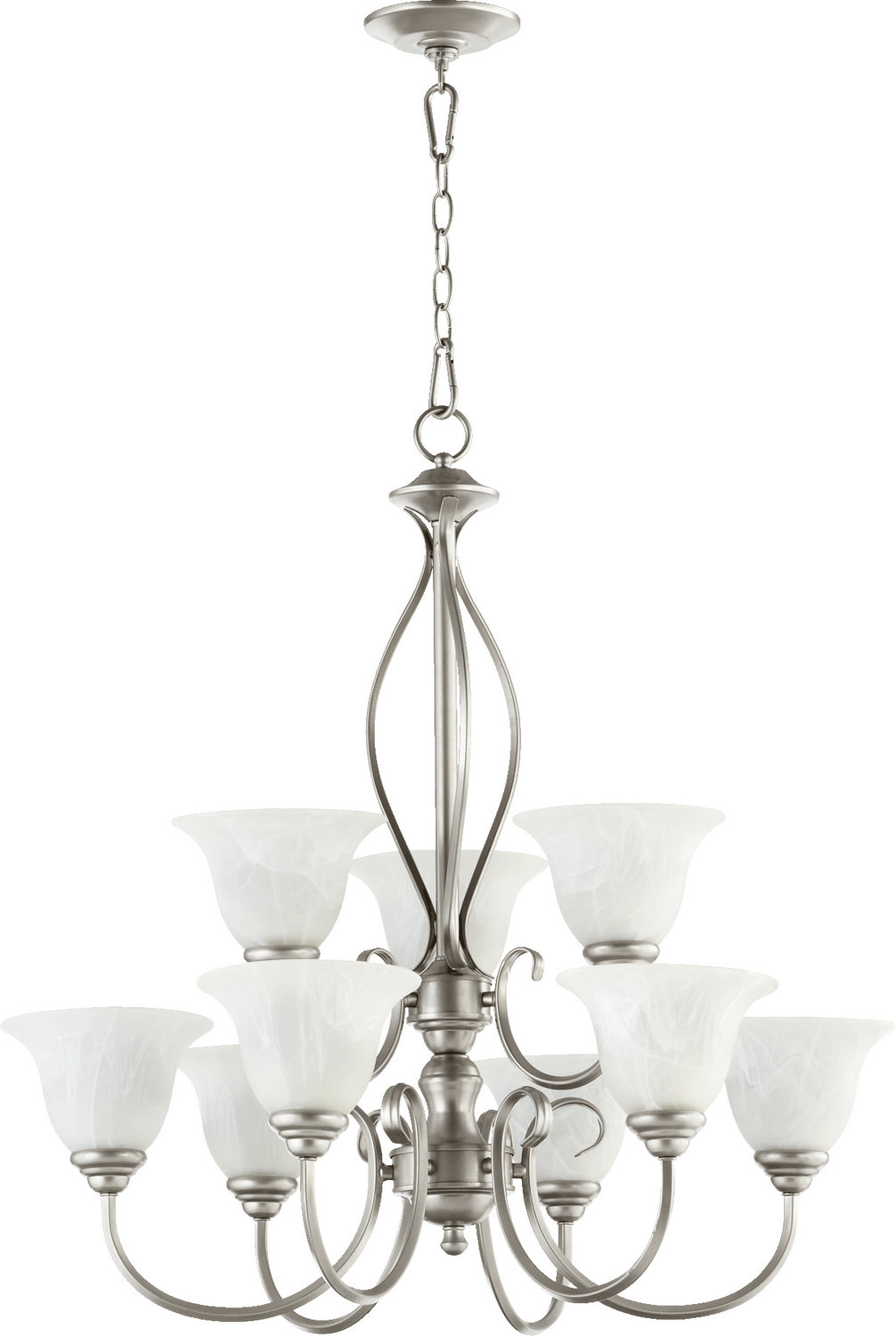 Quorum Spencer 6010-9-64 Chandelier Light - Classic Nickel