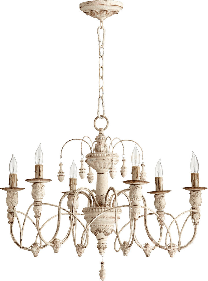 Quorum Salento 6016-6-70 Chandelier Light - Persian White