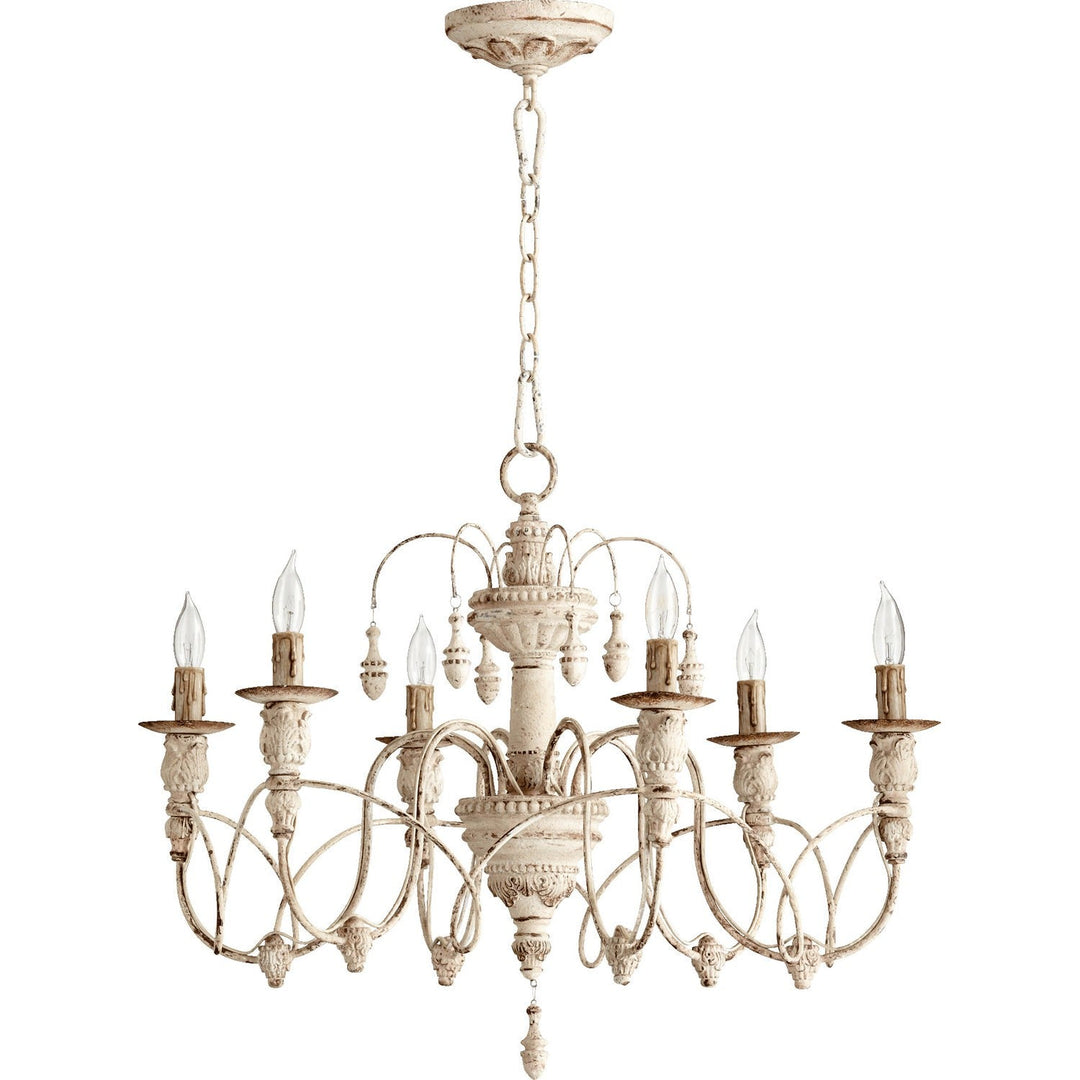 Quorum Salento 6016-6-70 Chandelier Light - Persian White