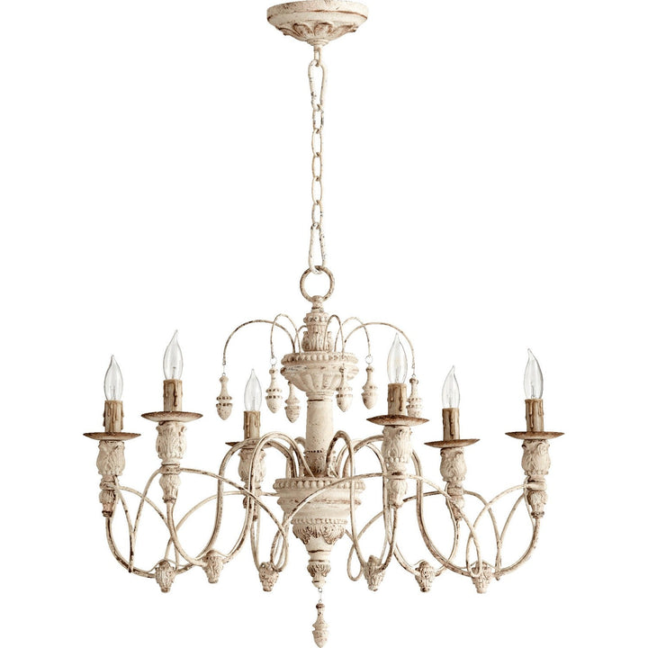 Quorum Salento 6016-6-70 Chandelier Light - Persian White