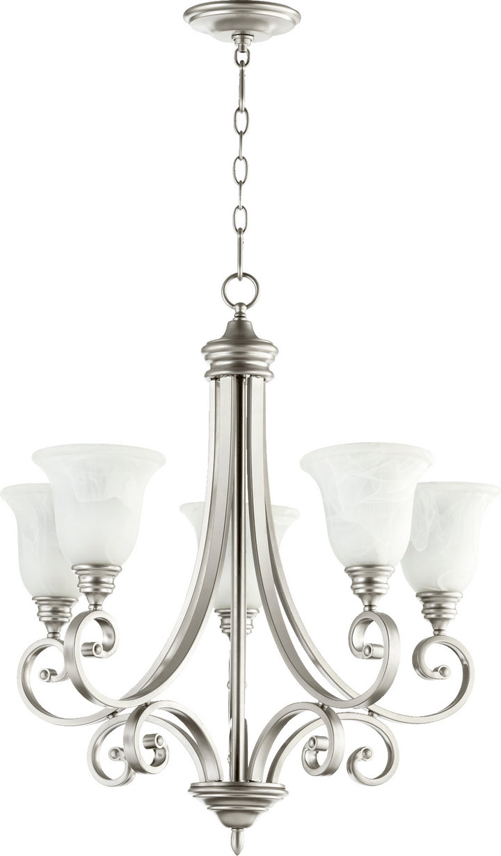 Quorum Bryant 6154-5-64 Chandelier Light - Classic Nickel