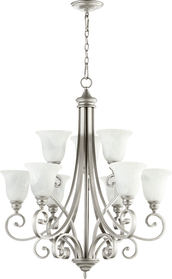 Quorum Bryant 6154-9-64 Chandelier Light - Classic Nickel