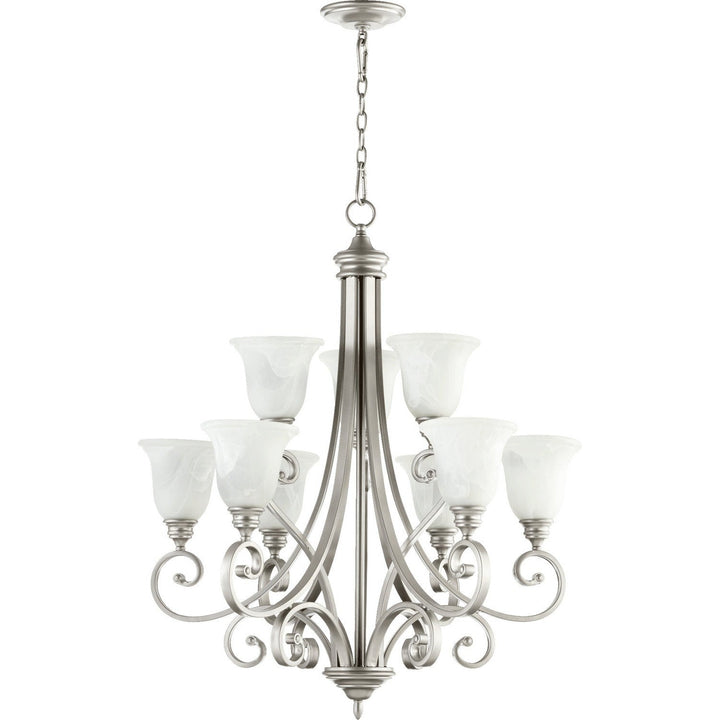 Quorum Bryant 6154-9-64 Chandelier Light - Classic Nickel