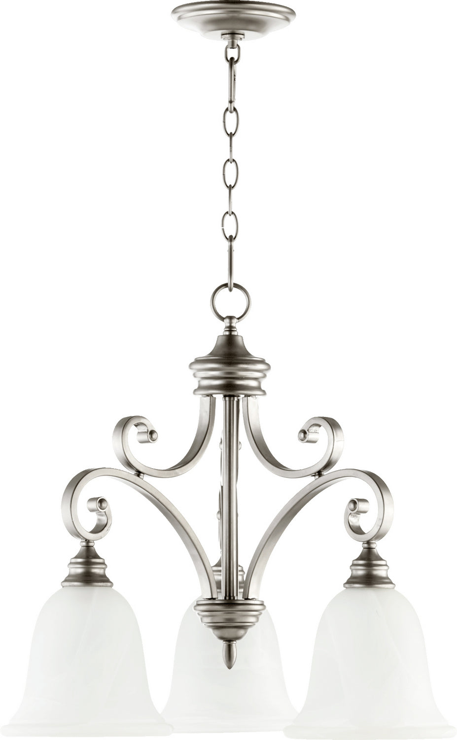Quorum Bryant 6354-3-64 Chandelier Light - Classic Nickel