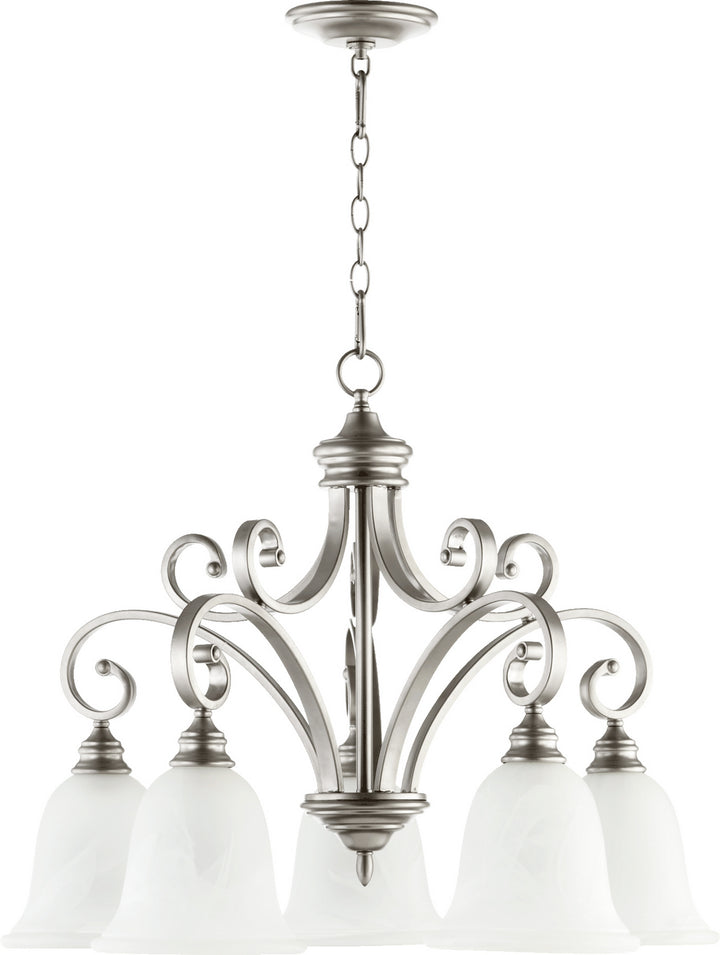 Quorum Bryant 6354-5-64 Chandelier Light - Classic Nickel