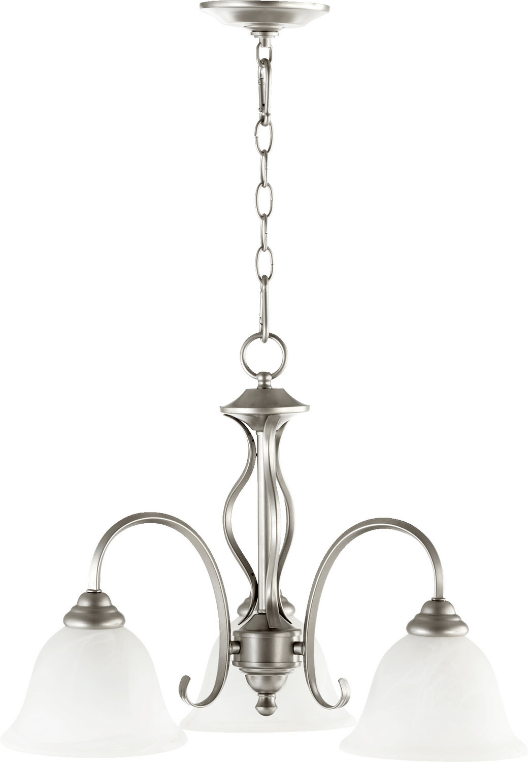 Quorum Spencer 6410-3-64 Chandelier Light - Classic Nickel