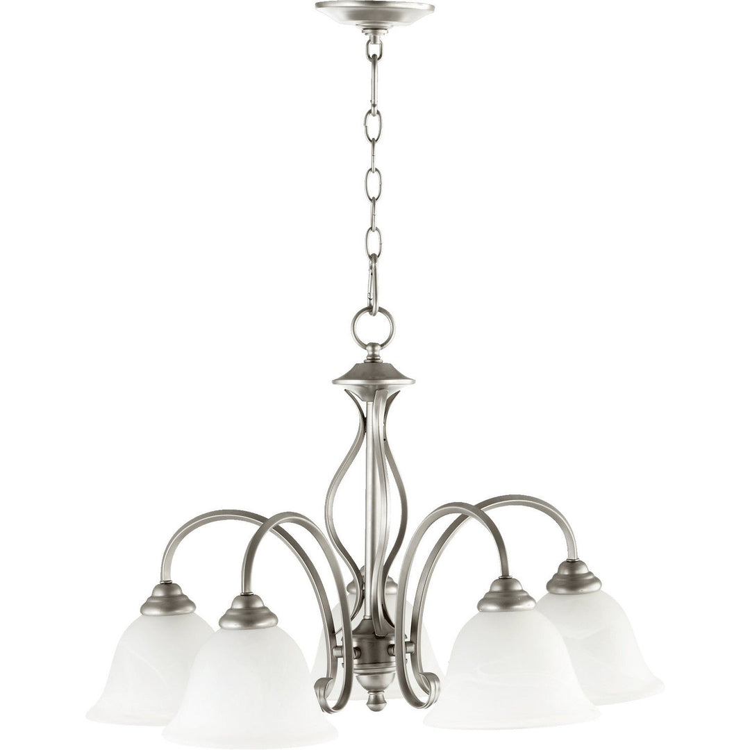 Quorum Spencer 6410-5-64 Chandelier Light - Classic Nickel