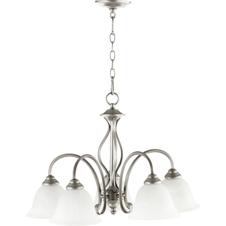 Quorum Spencer 6410-5-64 Chandelier Light - Classic Nickel