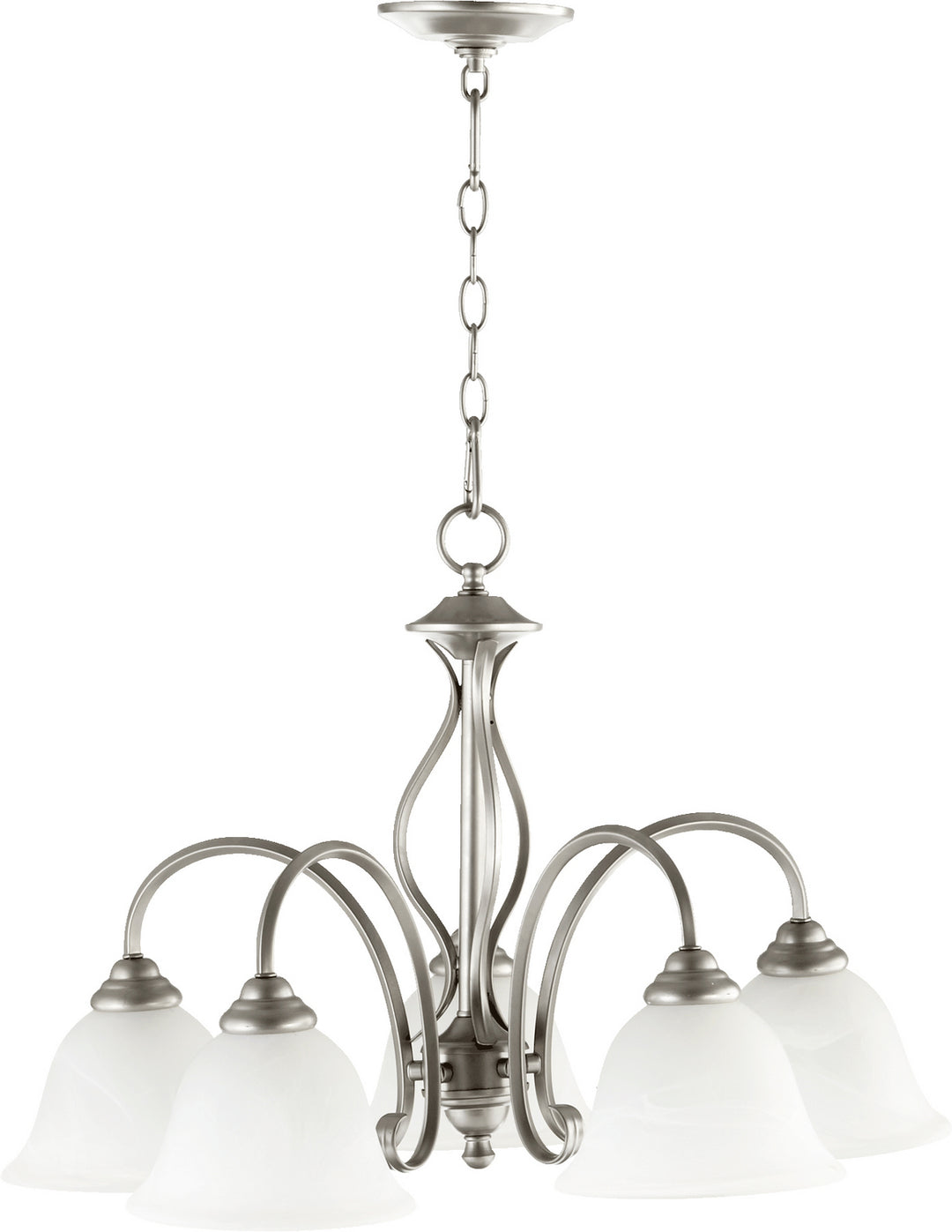 Quorum Spencer 6410-5-64 Chandelier Light - Classic Nickel