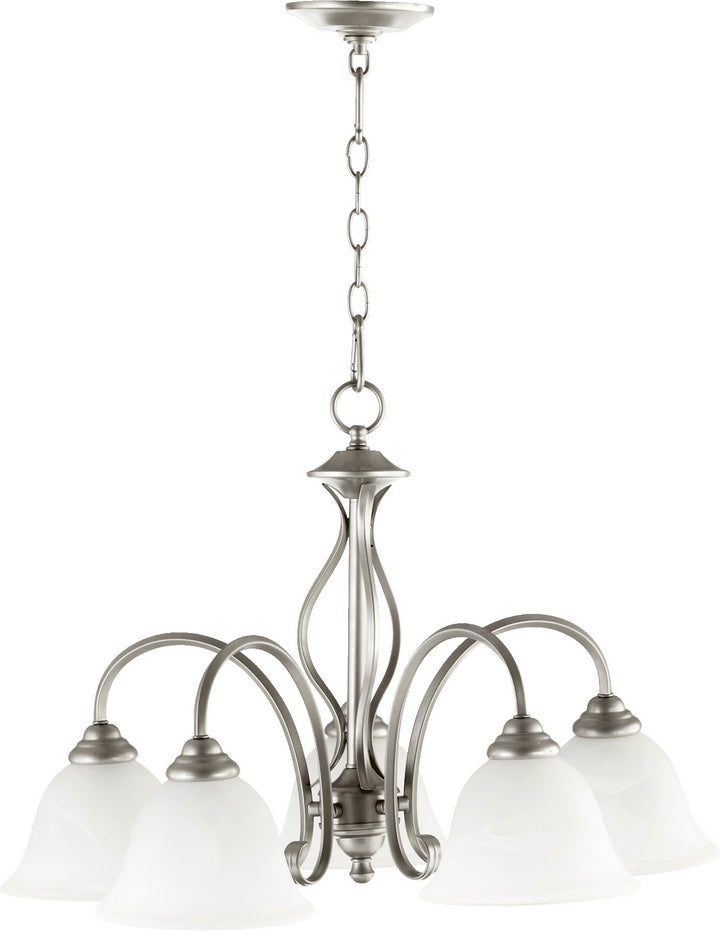 Quorum Spencer 6410-5-64 Chandelier Light - Classic Nickel