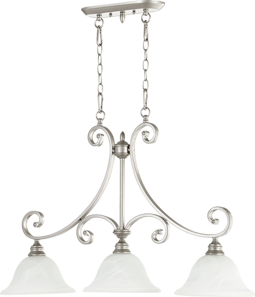 Quorum Bryant 6554-3-64 Pendant Light - Classic Nickel