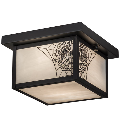 Meyda Tiffany Lighting 46307 Hyde Park One Light Flushmount Outdoor Bronze / Dark