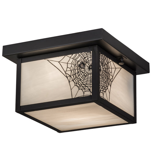 Meyda Tiffany Lighting 46307 Hyde Park One Light Flushmount Outdoor Bronze / Dark