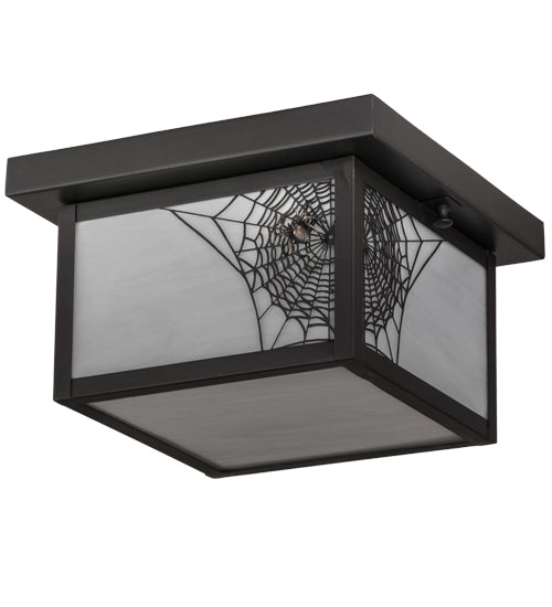 Meyda Tiffany Lighting 46307 Hyde Park One Light Flushmount Outdoor Bronze / Dark