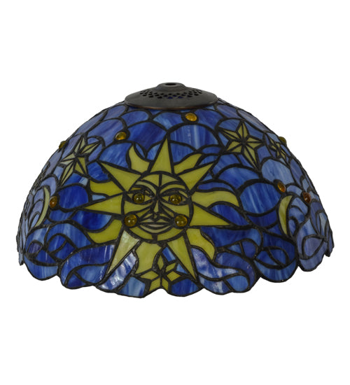 Meyda Tiffany Lighting 46479 Sun, Moon & Stars Shade Lamp Shade Bronze / Dark