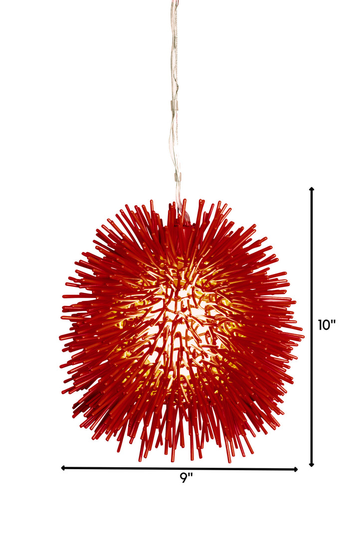 Varaluz Urchin 169M01RE Pendant Light - Super Red