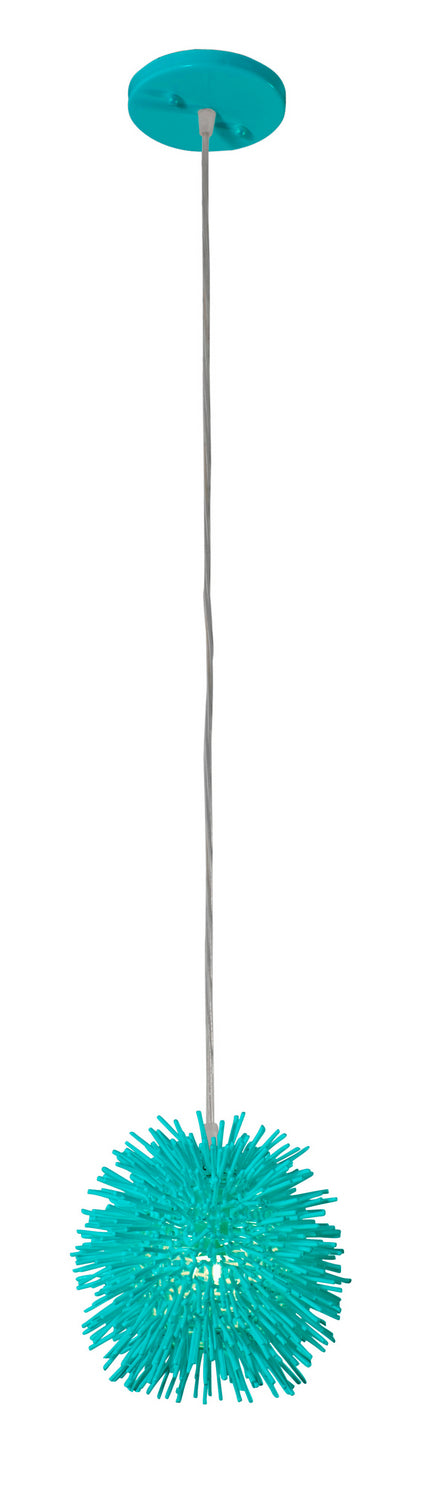 Varaluz Urchin 169M01SAQ Pendant Light - Aqua Velvet