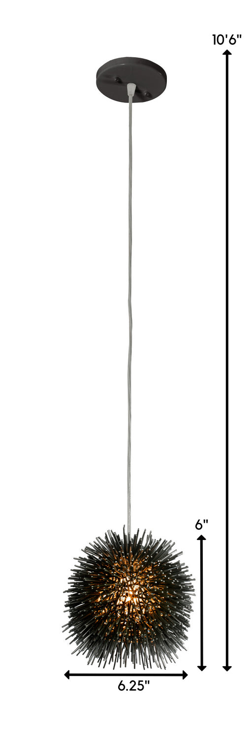 Varaluz Urchin 169M01SBL Pendant Light - Black