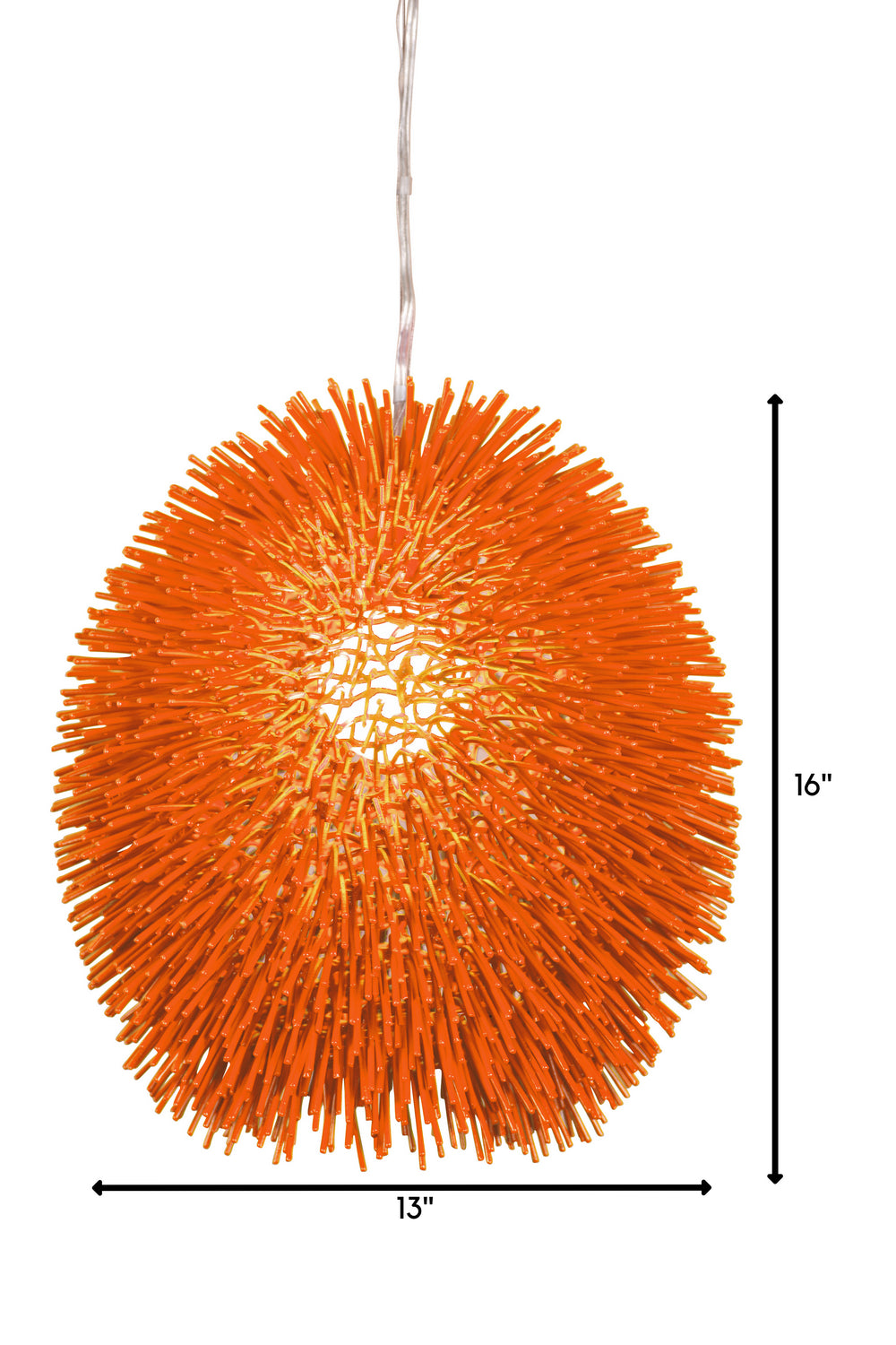 Varaluz Urchin 169P01OR Pendant Light - Electric Pumpkin