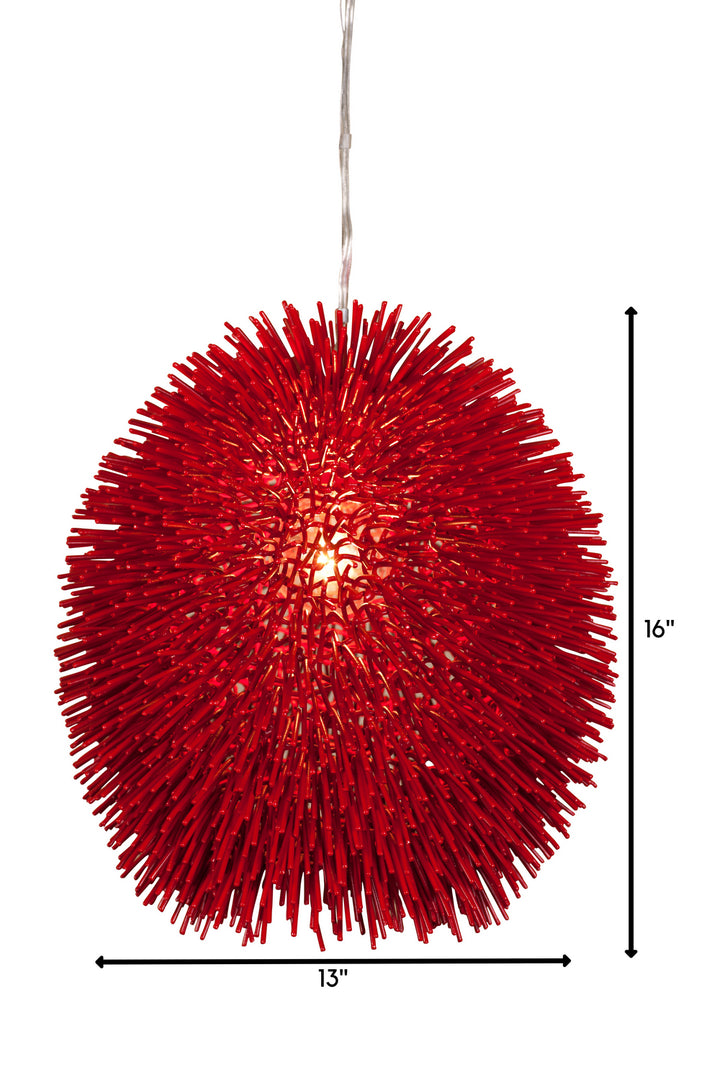 Varaluz Urchin 169P01RE Pendant Light - Super Red
