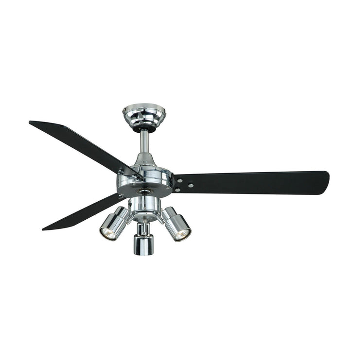 Vaxcel Cyrus F0003 Ceiling Fan 42 - Chrome, Black-Silver/