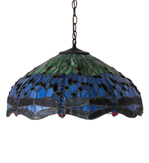 Meyda Tiffany Tiffany Hanginghead Dragonfly 46584 Pendant Light - Mahogany Bronze