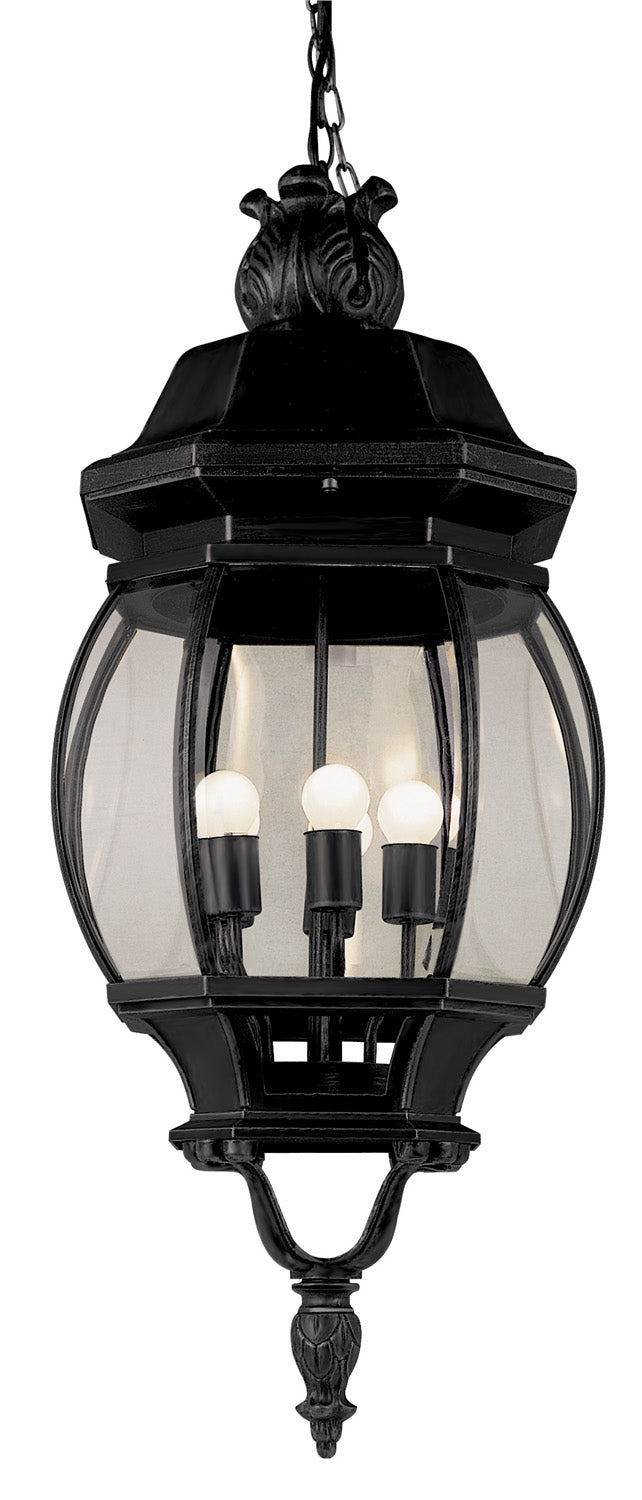 Trans Globe Imports 4067 BK Parsons Four Light Hanging Lantern Outdoor Black