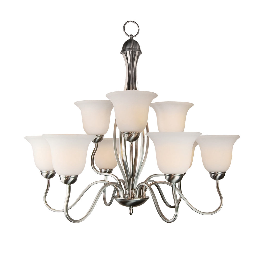 Trans Globe Imports Glasswood 8169 BN Chandelier Light - Brushed Nickel