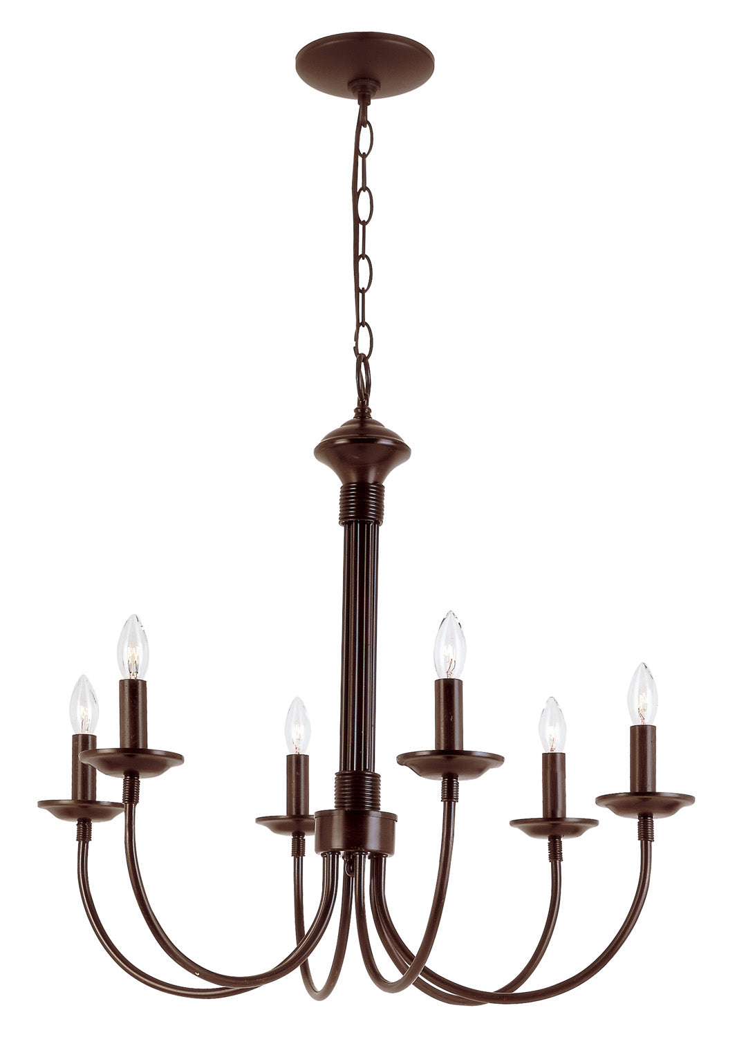 Trans Globe Imports Candle 9016 ROB Chandelier Light - Rubbed Oil Bronze