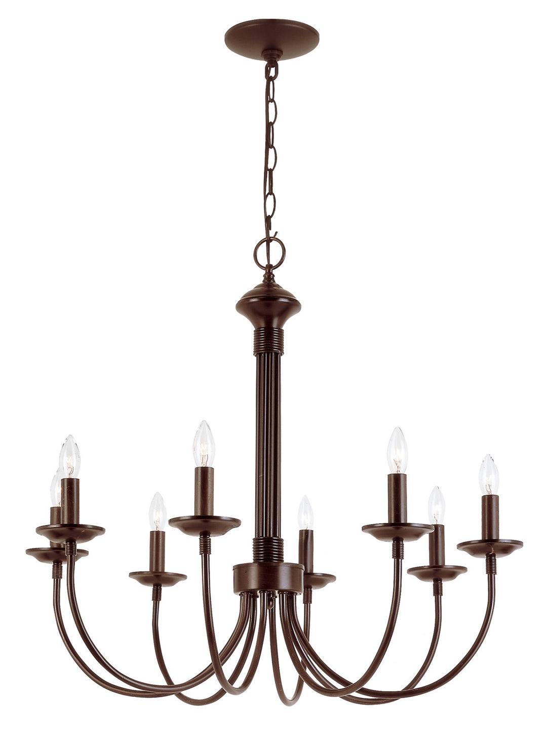 Trans Globe Imports Candle 9018 ROB Chandelier Light - Rubbed Oil Bronze