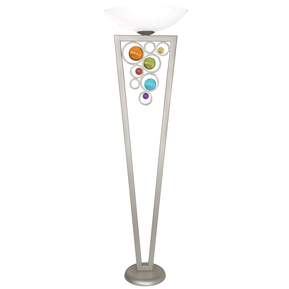 Van Teal Lighting 791581 Free Wheeling One Light Torchiere Lamp Pewter, Nickel, Silver