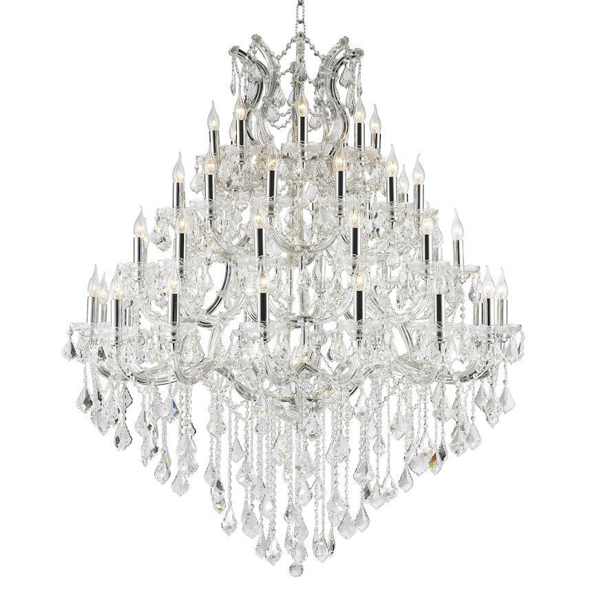 Worldwide Maria Theresa W83002C46 Chandelier Light - Polished Chrome