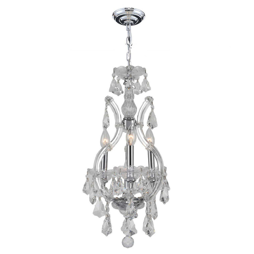 Worldwide Maria Theresa W83004C12 Chandelier Light - Polished Chrome