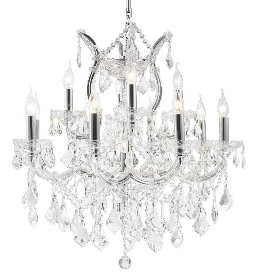 Worldwide Maria Theresa W83006C27 Chandelier Light - Polished Chrome