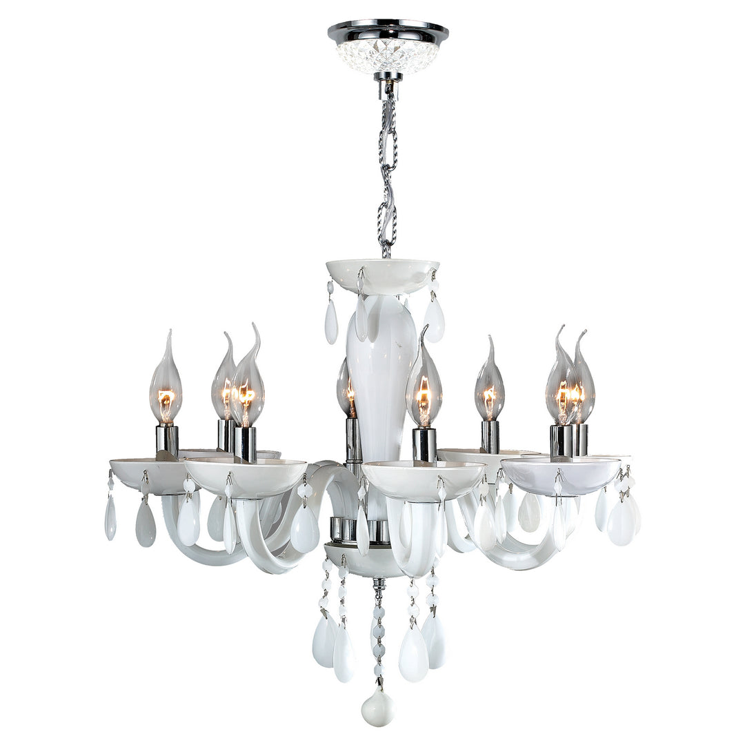 Worldwide Gatsby W83129C22-WH Chandelier Light - Polished Chrome