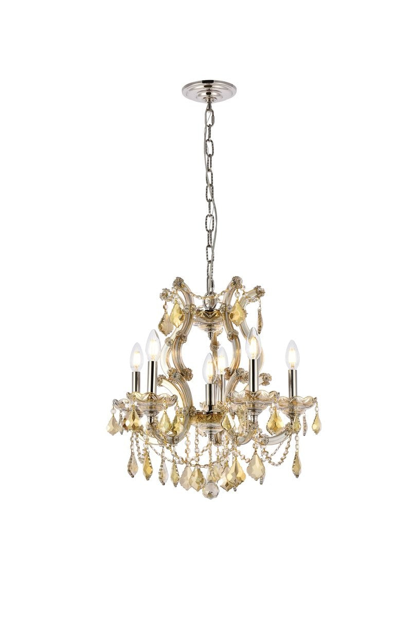 Elegant Maria Theresa 2800D20GT-GT/RC Chandelier Light - Golden Teak