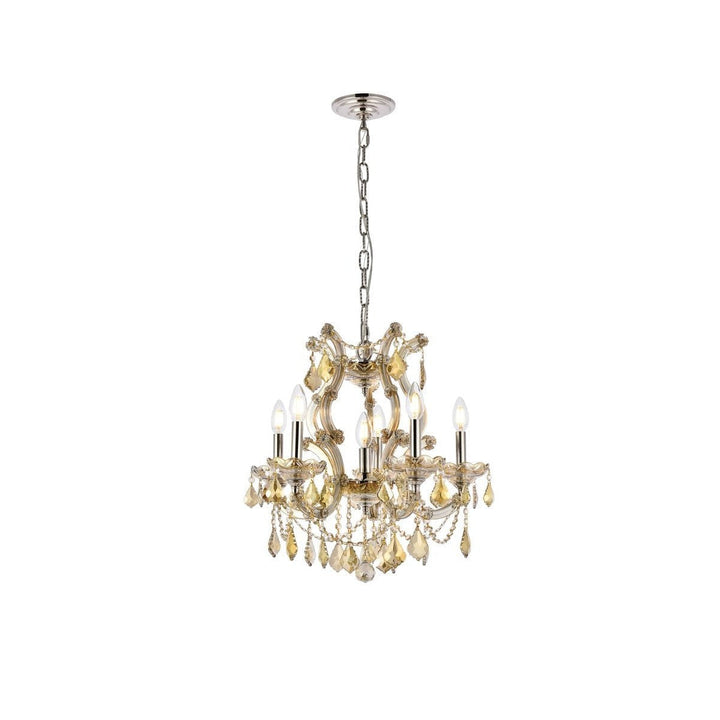 Elegant Maria Theresa 2800D20GT-GT/RC Chandelier Light - Golden Teak