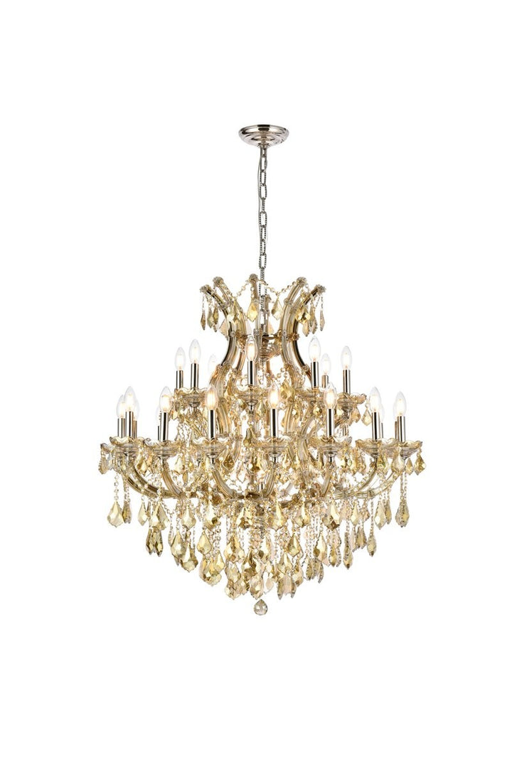 Elegant Maria Theresa 2800D36GT-GT/RC Chandelier Light - Golden Teak