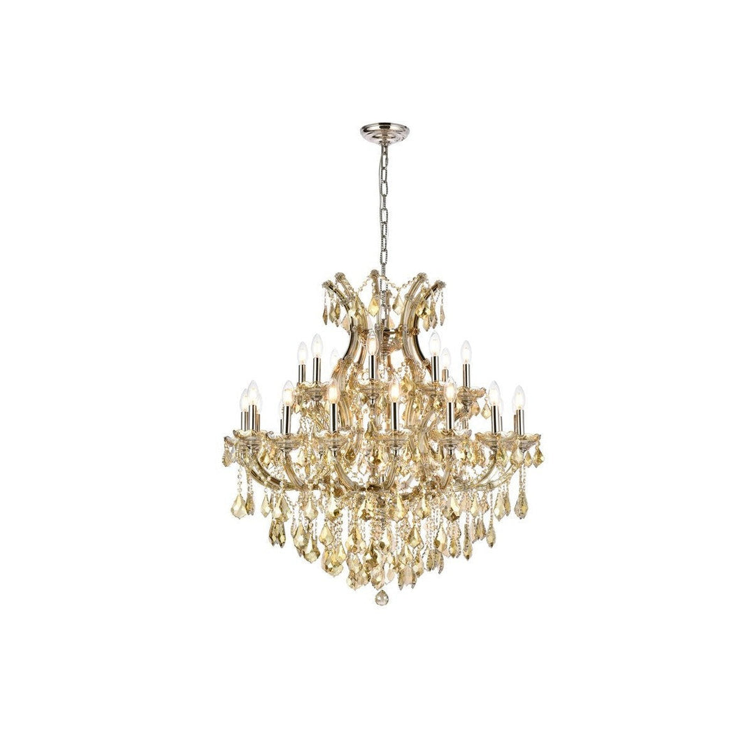 Elegant Maria Theresa 2800D36GT-GT/RC Chandelier Light - Golden Teak