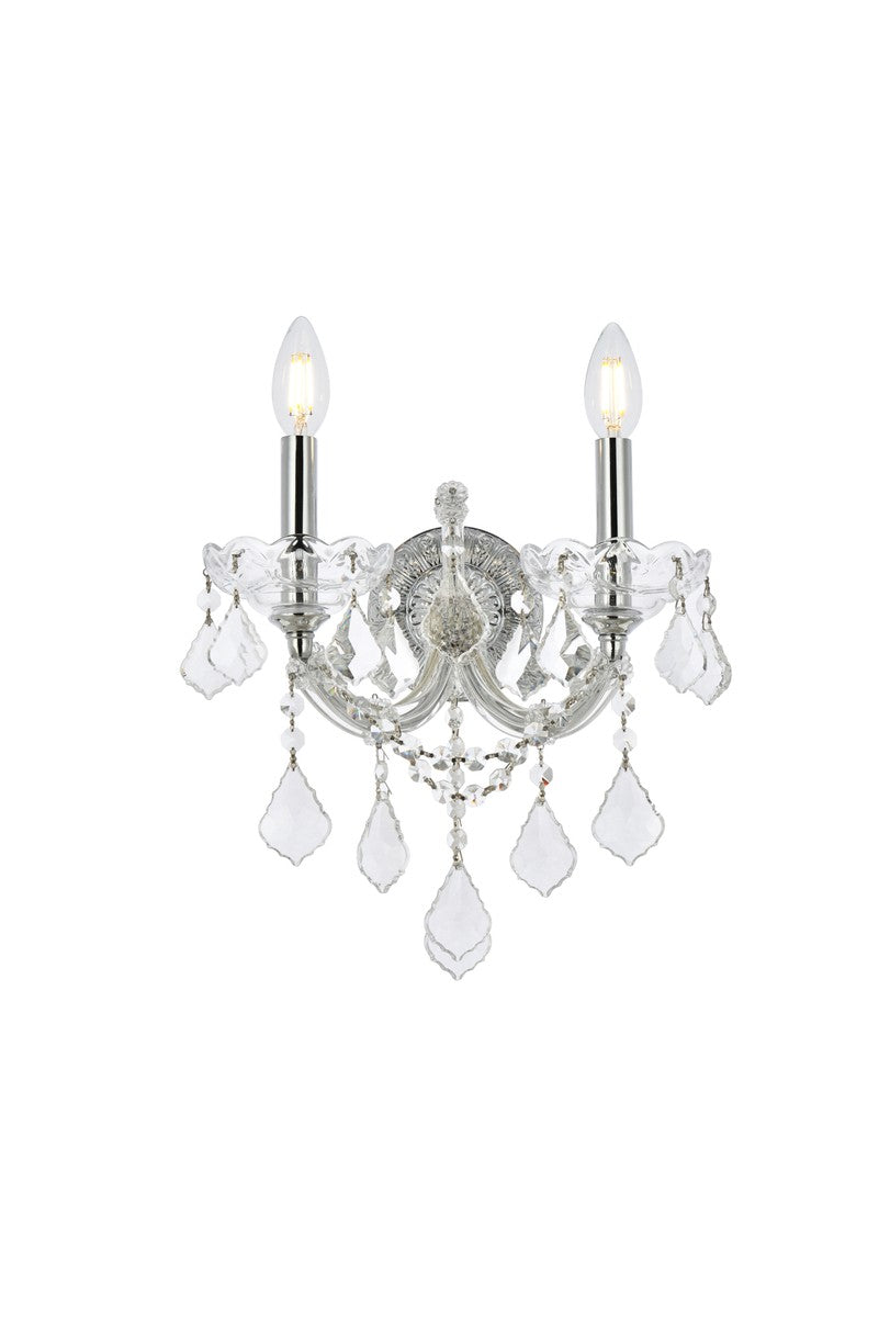 Elegant Maria Theresa 2800W2C/RC Wall Sconce Light - Chrome