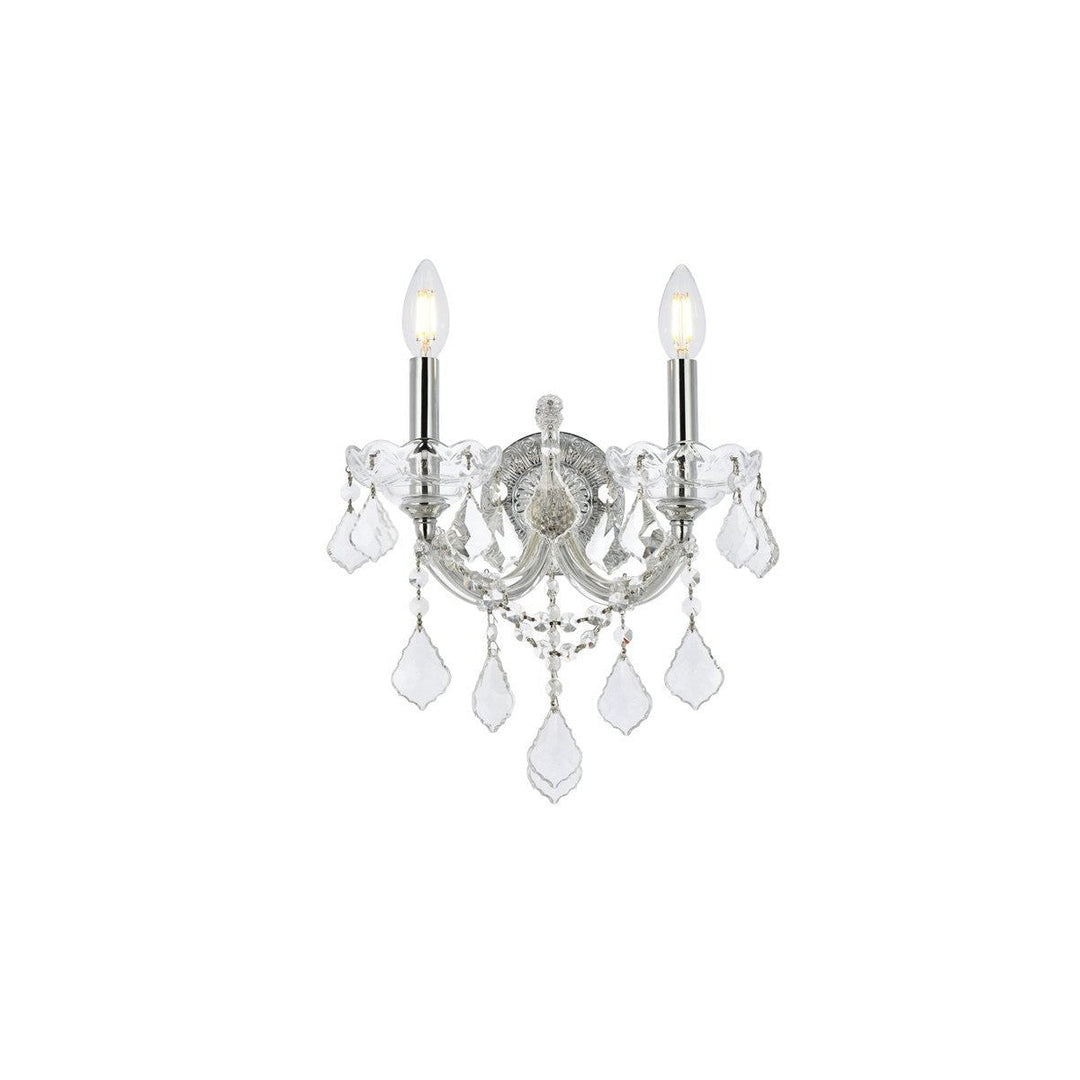 Elegant Maria Theresa 2800W2C/RC Wall Sconce Light - Chrome