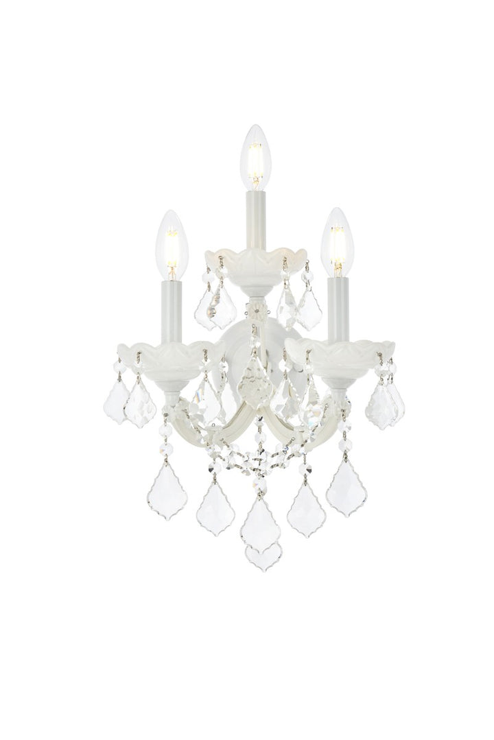 Elegant Maria Theresa 2800W3WH/RC Wall Sconce Light - White