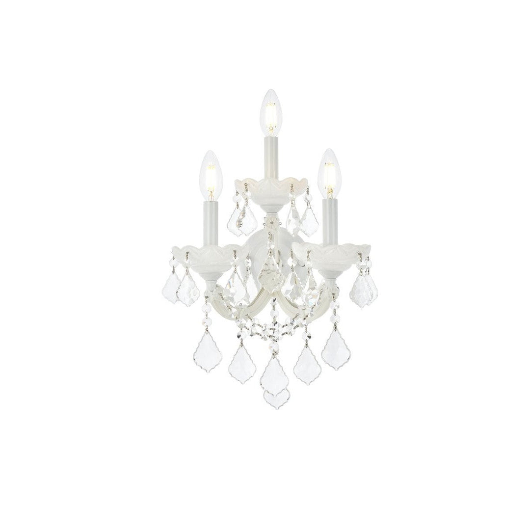 Elegant Maria Theresa 2800W3WH/RC Wall Sconce Light - White