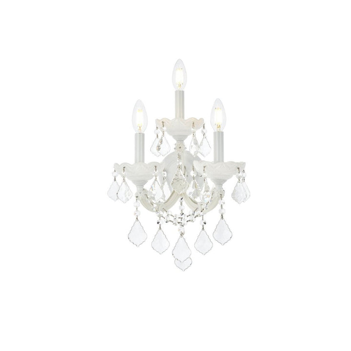 Elegant Maria Theresa 2800W3WH/RC Wall Sconce Light - White