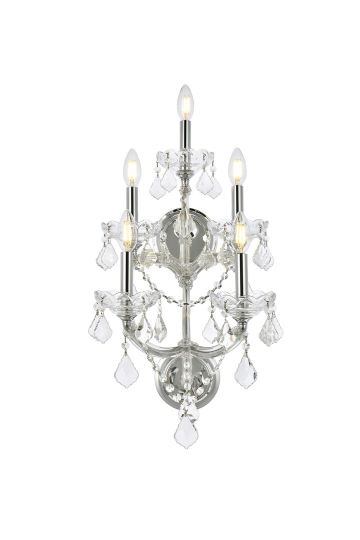 Elegant Maria Theresa 2800W5C/RC Wall Sconce Light - Chrome