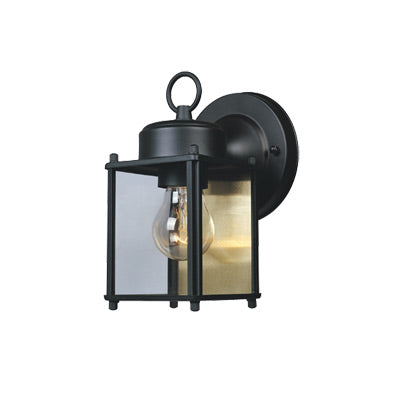 Designers Fountain 1161-BK Basic Porch One Light Wall Lantern Outdoor Black